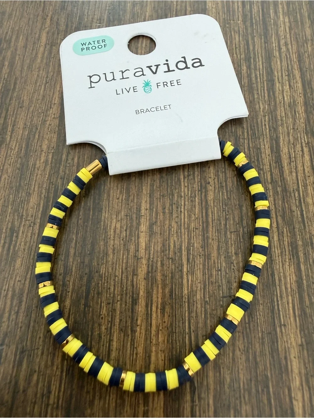 Pura Vida Bracelet Lot Bundle 6 New Waterproof Beaded Yellow Blue Pink UCLA CAL